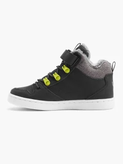 Black Midcut Velcro Kid's Trainer