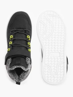 Black Midcut Velcro Kid's Trainer