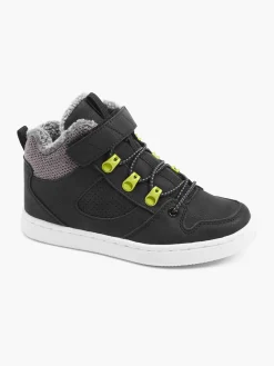 Black Midcut Velcro Kid's Trainer