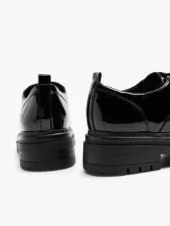 Black Patent Lace Up Shoe
