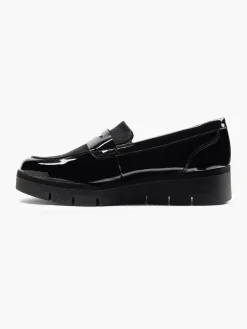 Black Patent Panelled Loafer