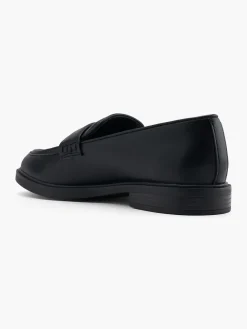 Black Plain Front Loafer