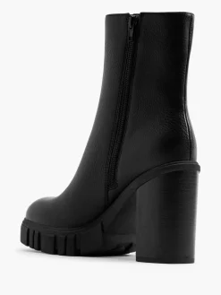 Black Platform Heeled Ankle Boot