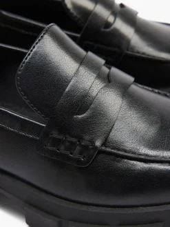 Black PU Chunky Classic Loafer