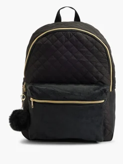 Black Quilted Backpack