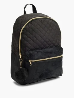 Black Quilted Backpack