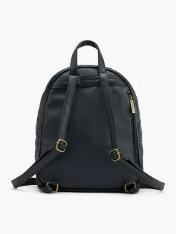 Black Quilted Backpack with Catwalk Logo Detail