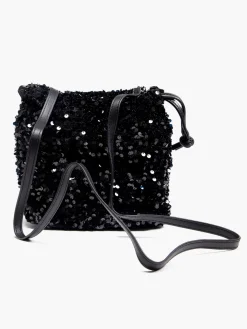 Black Sequin Party Bag