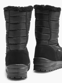 Black Snow Boots with Elasticated Laces