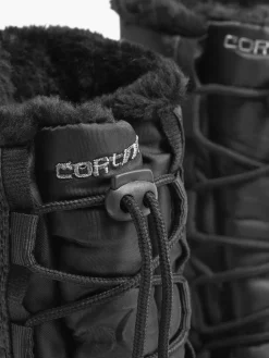 Black Snow Boots with Elasticated Laces