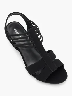 Black Strappy Heeled Sandals