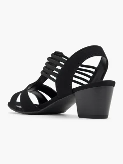 Black Strappy Heeled Sandals