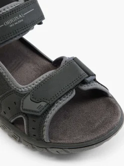 Black Triple Strap Sandals