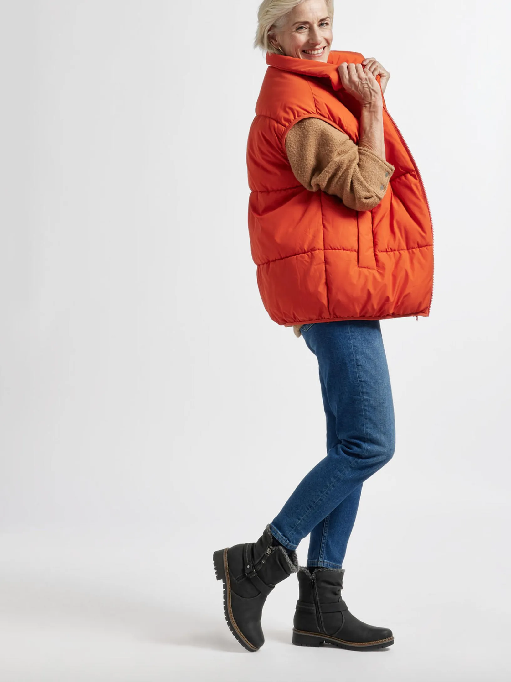 Black Warm Lined Comfort Boots