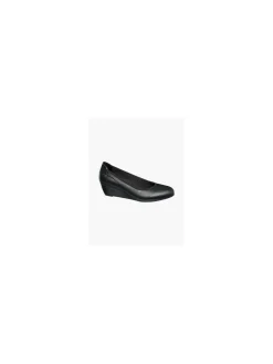 Black Wedge Court Comfort Shoes