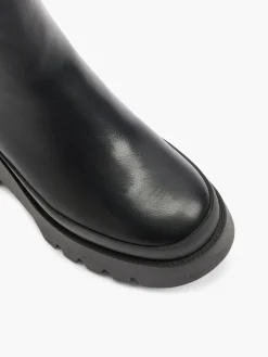 Black Wedge Heeled Chelsea Boot