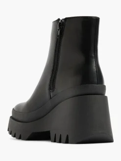 Black Wedge Heeled Chelsea Boot