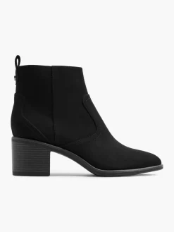 Black Western Style Ankle Boot