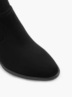 Black Western Style Ankle Boot