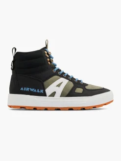 Black/Green Airwalk Mid Trainers