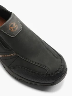 Black/Grey Casual Slip On Shoe