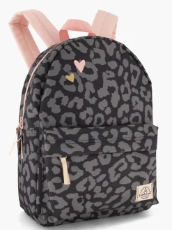 Black/Grey/Pink Leopard Print Backpack