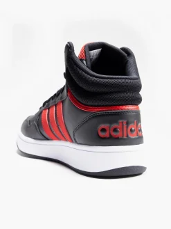 Black/Red Hoops 3.0 Mid Trainers