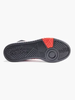 Black/Red Hoops 3.0 Mid Trainers