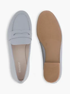 Blue Flat Panelled Loafer