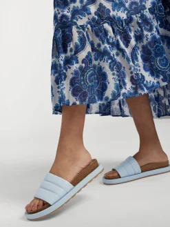 Blue Padded Sandal with Matching Sole