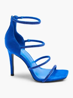 Blue Strappy Stiletto Heel