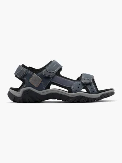 Blue/Grey Triple Strap Sandals