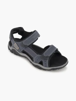 Blue/Grey Triple Strap Sandals