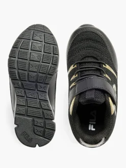 Boys Fila Black And Gold Trainers