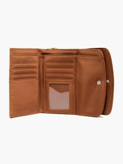 Brown Double Flap Purse