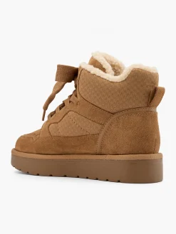 Brown Fleece Lined Lace Up High Top