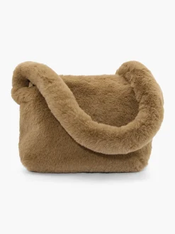 Brown Fluffy Shoulder Bag