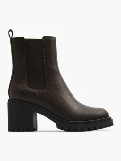 Brown Heeled Chelsea Boot