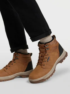 Brown Lace-Up Boots