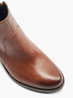 Brown Leather Classic Ankle Boot