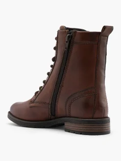 Brown Leather Lace Up Boot