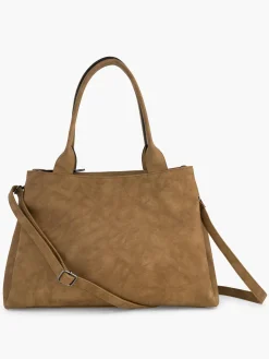 Brown Tote Bag with Adjustable Shoulder Strap