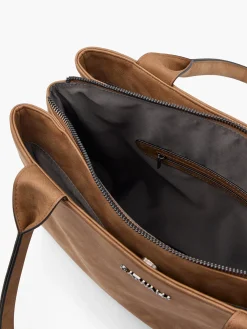 Brown Tote Bag with Adjustable Shoulder Strap