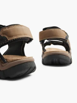 Brown Triple strap Sandals