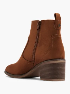 Brown Western Style Ankle Boot