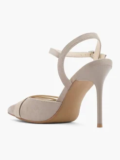 Camel High Heel with Ankle Strap