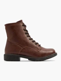 Cognac Lace Up Boot