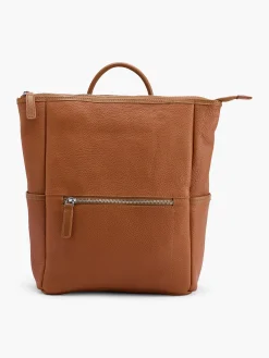 Cognac Leather Backpack