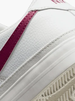 Court Legacy White/Rosewood Pink Lace-up Trainer