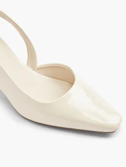 Cream Patent Slingback Heel